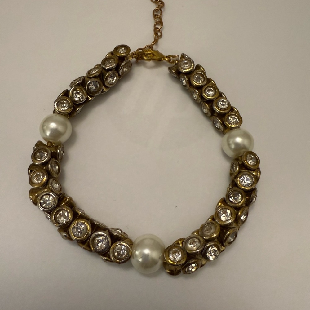 Trendy Boutique Gold and Silver Pearl Bracelet